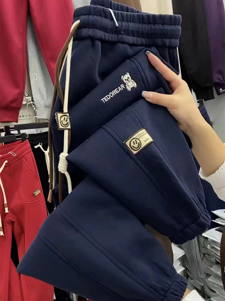 High-quality Cotton SweatPants Women Spring autumn Elastic Waist Loose Pants Casual Women Casual Trousers Women Clothing 4XL