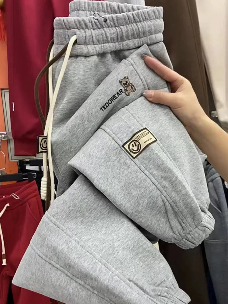 High-quality Cotton SweatPants Women Spring autumn Elastic Waist Loose Pants Casual Women Casual Trousers Women Clothing 4XL