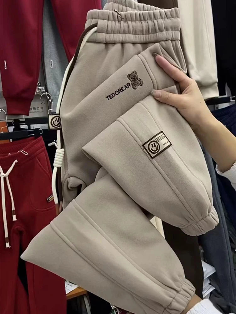 High-quality Cotton SweatPants Women Spring autumn Elastic Waist Loose Pants Casual Women Casual Trousers Women Clothing 4XL