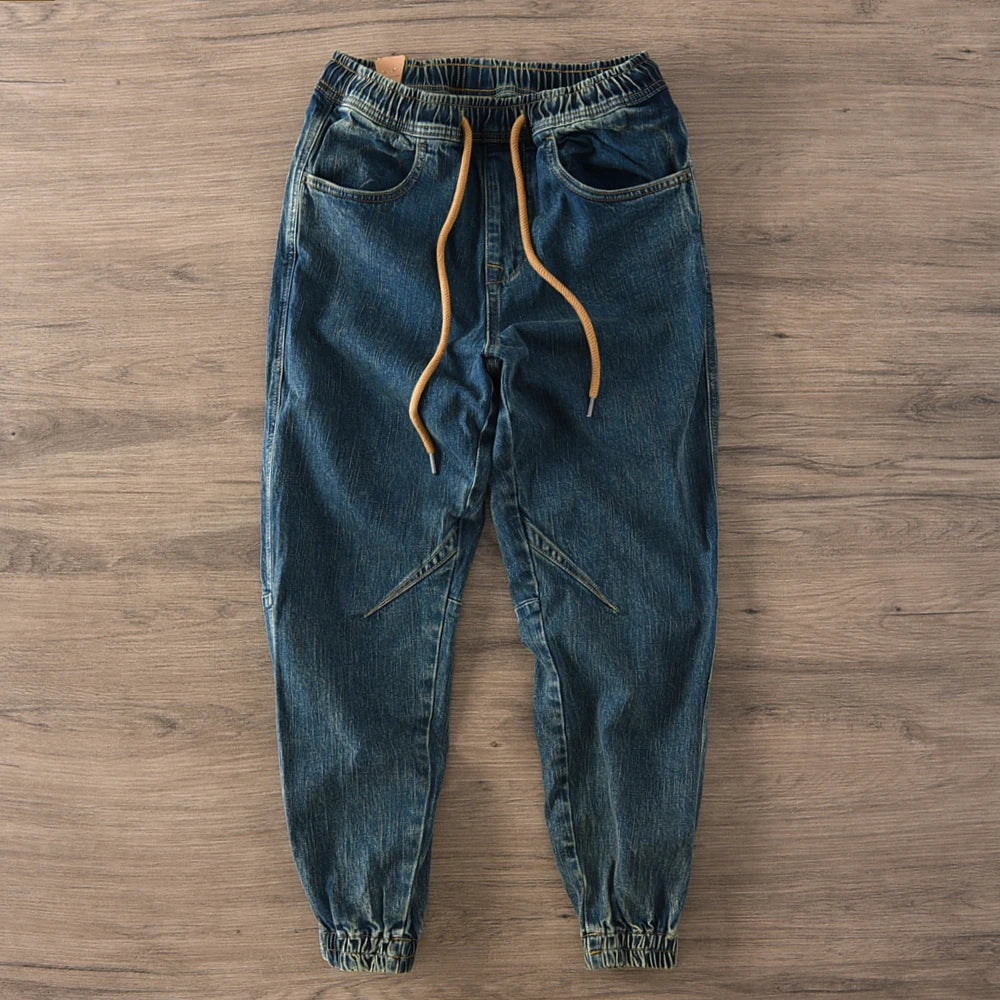 Autumn New Thick Denim Jeans Men's 99% Cotton Washed Heavyweight