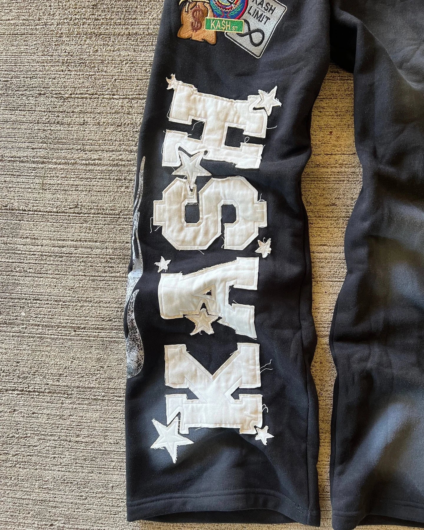 Sweatpants Y2K Pants Men Gothic Hip Hop Letter Patch  Double Layer Design Baggy