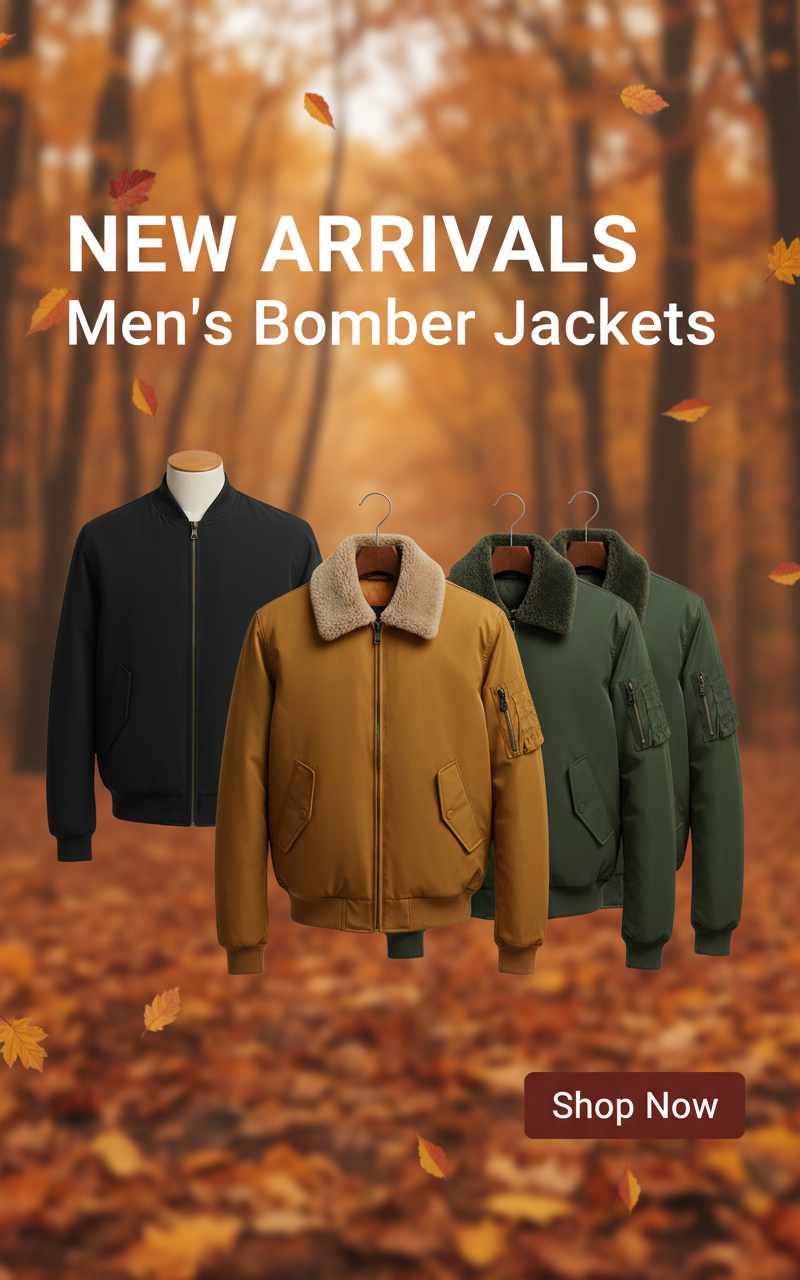 Men's Bomber Jackets Autumn Sales Banner
